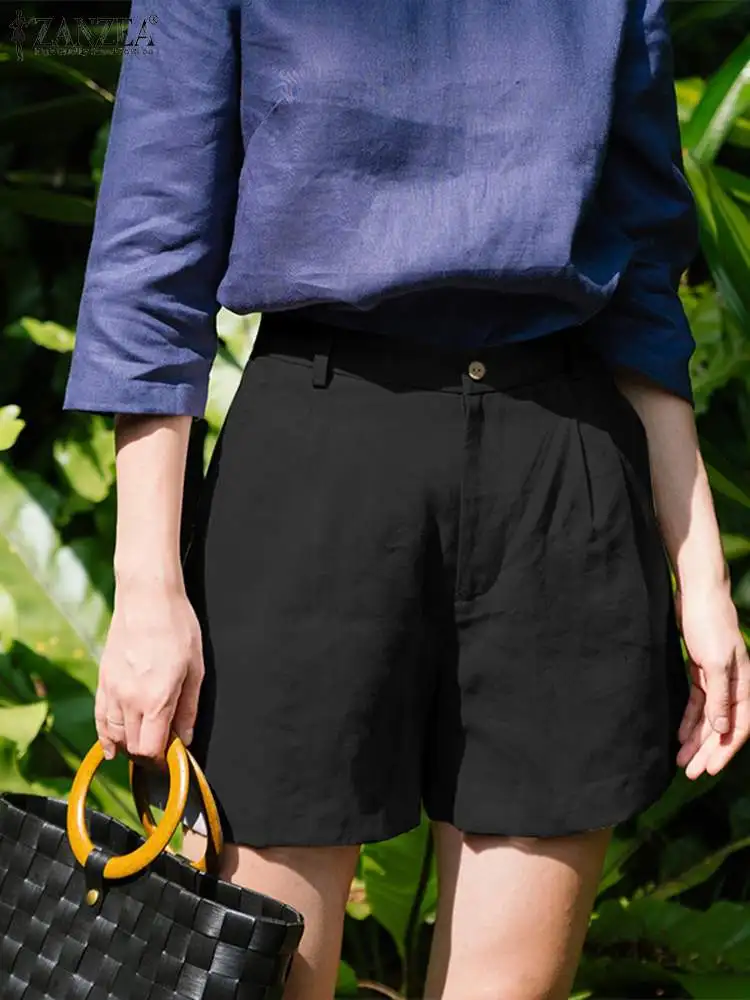 2022 ZANZEA Summer Women Baggy Short Pant Elastic Above Knee Length Holiday Beach Pantalon Fashion Casual Loose Palazzo Trousers
2022 ZANZEA Summer Women Baggy Short Pant Elastic Above Knee Length Holiday Beach Pantalon Fashion Casual Loose Palazzo Trousers