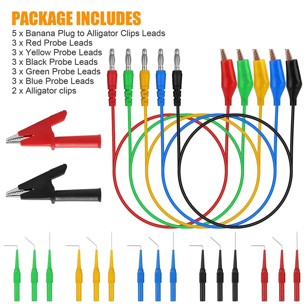 SG Test Tool Reliable Aid Kit And Durable 22Pack Back Probe Kit Versatile Identified Probe Pin Wires
SG Test Tool Reliable Aid Kit And Durable 22Pack Back Probe Kit Versatile Identified Probe Pin Wires