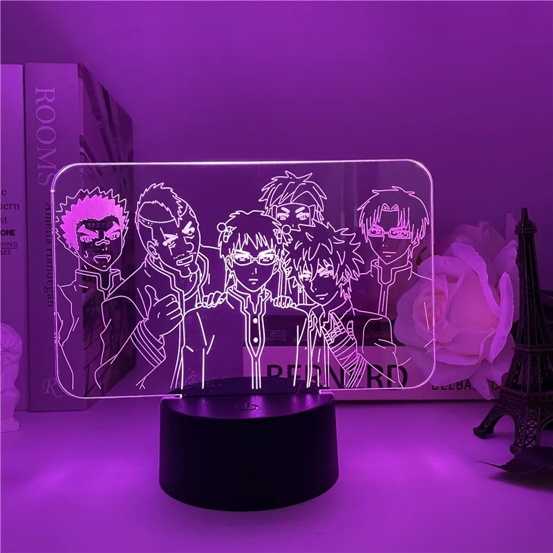 Saiki Kusuo no sai-nan 3d night light anime character model children's bedroom dormitory led decorative bedside lamp
Saiki Kusuo no sai-nan 3d night light anime character model children's bedroom dormitory led decorative bedside lamp