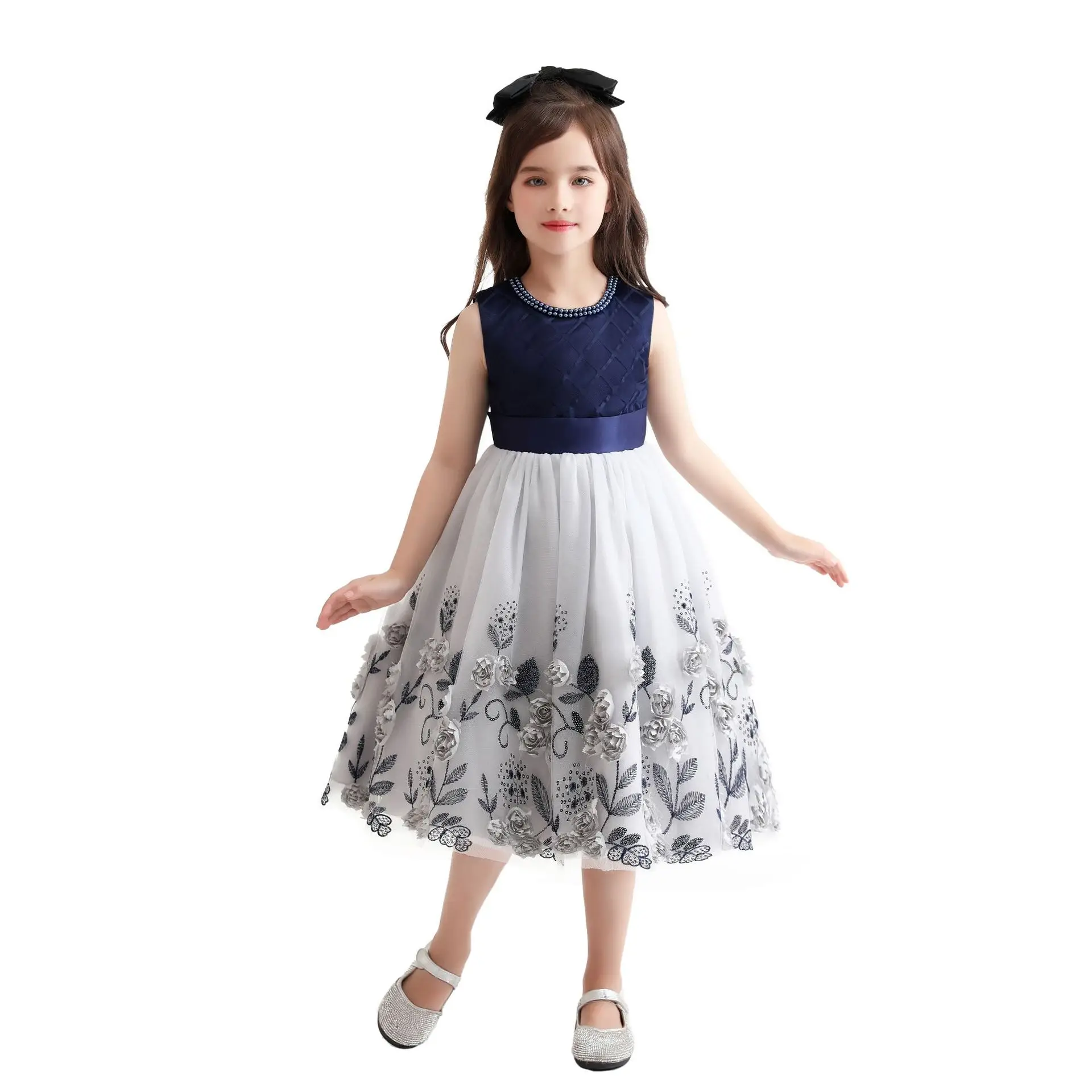

Tulle Floral Petals Toddler Flower Girl Dresses Bridal Gown Wedding Bridesmaid Pageant Party Formal Long Gown Princess Dress