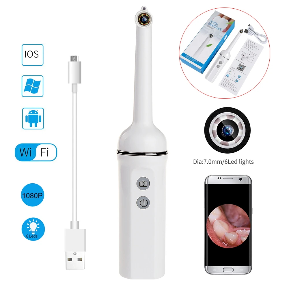 Hot sale Wireless WiFi Oral Dental Endoscope 6 LED Lights Intraoral Camera 1080P HD Video USB Charging Oral Health Accessories
Hot sale Wireless WiFi Oral Dental Endoscope 6 LED Lights Intraoral Camera 1080P HD Video USB Charging Oral Health Accessories