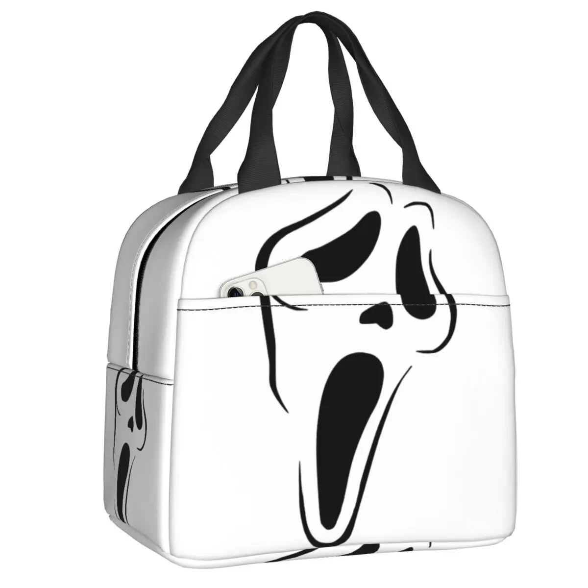 Изолированная сумка для завтрака Ghostface Cry на Хэллоуин для женщин, многоразовый термоохладитель, коробка для бенто, для офиса, работы, школы
Изолированная сумка для завтрака Ghostface Cry на Хэллоуин для женщин, многоразовый термоохладитель, коробка для бенто, для офиса, работы, школы