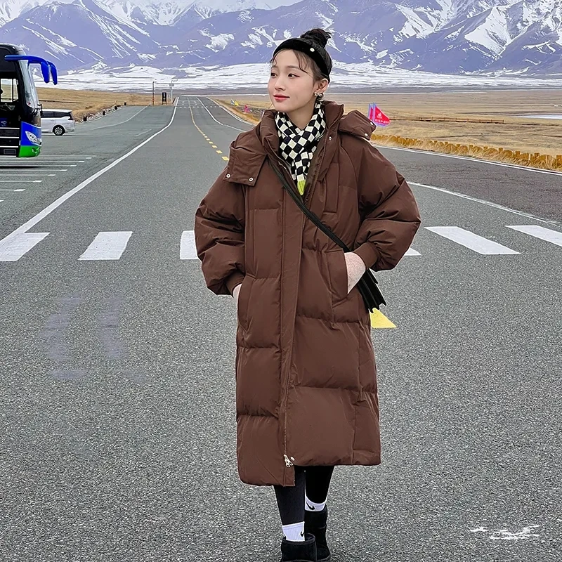 2023 Korean Cotton Padded Jacket Women Winter X-long Parkas Solid Hooded Thicken Warm Female Snow Wear Coat Loose Clothes Autumn
2023 Korean Cotton Padded Jacket Women Winter X-long Parkas Solid Hooded Thicken Warm Female Snow Wear Coat Loose Clothes Autumn