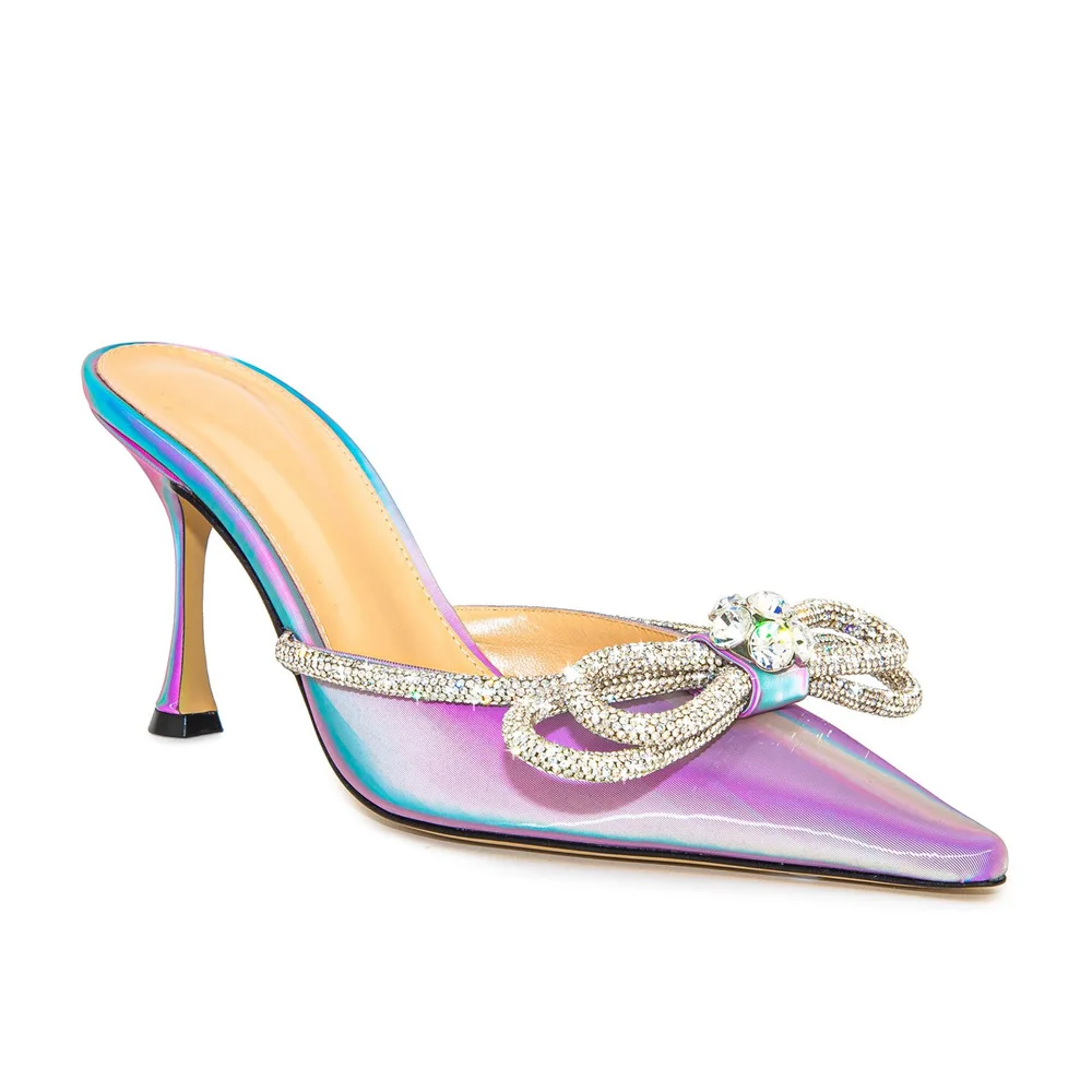European and American Style Transparent High Heels 2022 Summer Pointed Laser Rhinestone Bow Front Bag Slippers Women
European and American Style Transparent High Heels 2022 Summer Pointed Laser Rhinestone Bow Front Bag Slippers Women