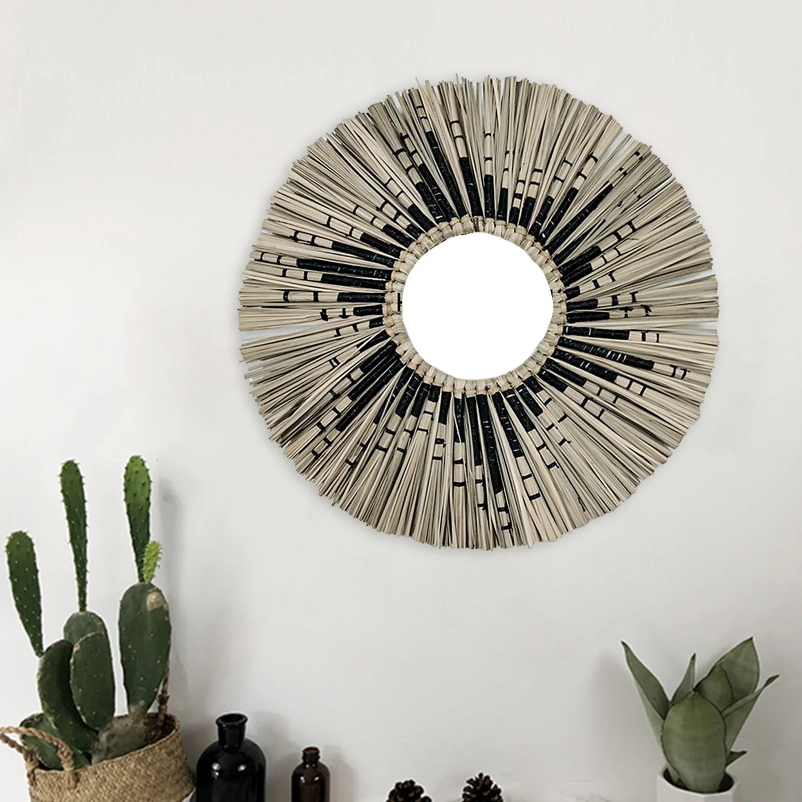 Round Hanging Wall Mirror Hand Made Tassel Straw Rope Wall Mounted Mirror Decor Hanging Ornament Art Craft For Bedroom B&B Hotel
Round Hanging Wall Mirror Hand Made Tassel Straw Rope Wall Mounted Mirror Decor Hanging Ornament Art Craft For Bedroom B&B Hotel