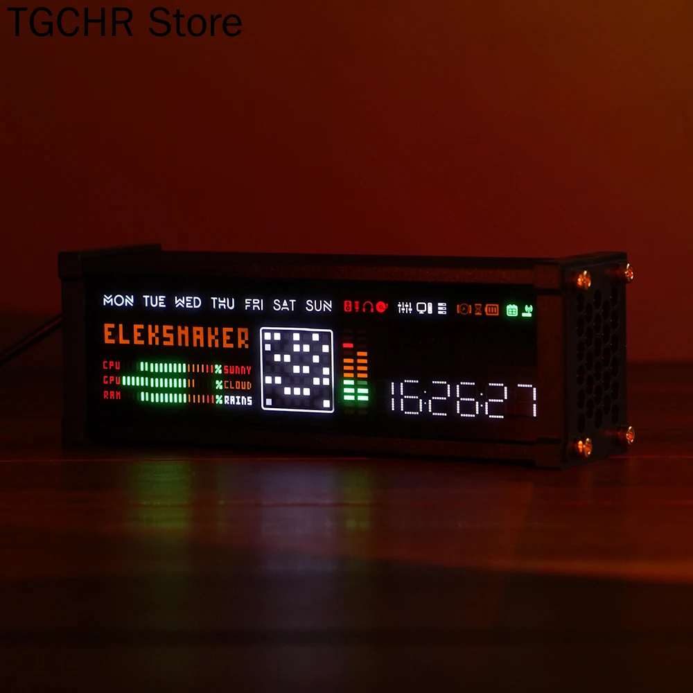 Необычные электронные часы EM в форме полуфлуоресцентной трубки, светодиодные настольные электронные часы в стиле ретро с украшением