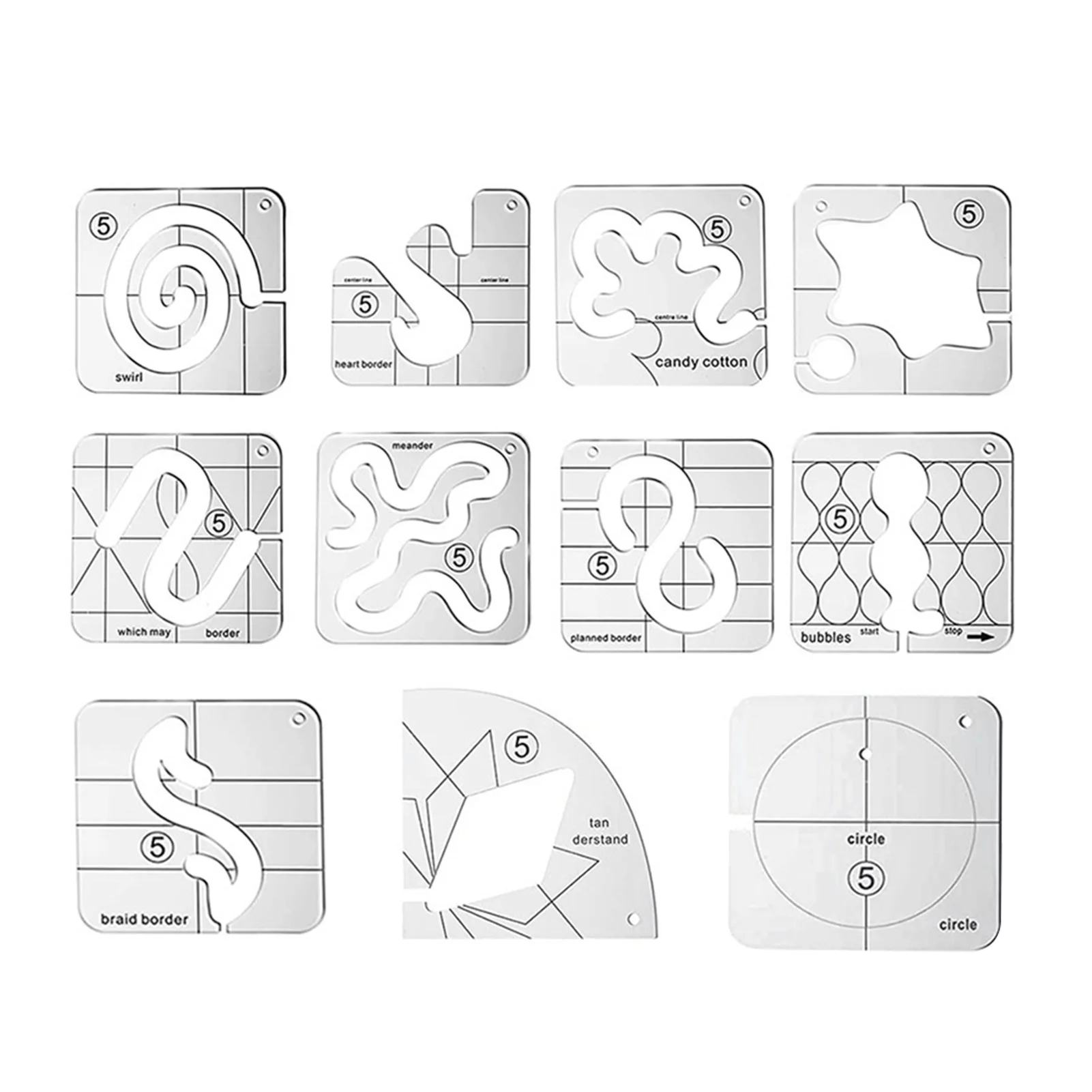 11pcs Sewing Machine Ruler Free Motion Transparent Domestic Multifunctional DIY Patchwork Quilting Template Set Acrylic Portable
11pcs Sewing Machine Ruler Free Motion Transparent Domestic Multifunctional DIY Patchwork Quilting Template Set Acrylic Portable