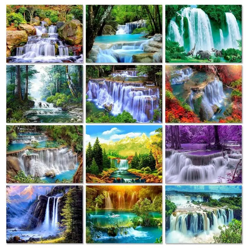 Gatyztory Diamond Painting Waterfall Full Square Landscape Diamond Embroidery Scenery Home Decoration Mosaic Beaded Picture
Gatyztory Diamond Painting Waterfall Full Square Landscape Diamond Embroidery Scenery Home Decoration Mosaic Beaded Picture