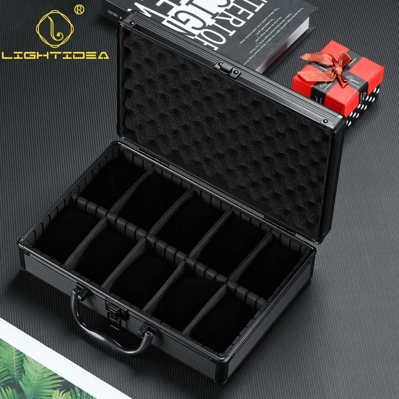 Watch Box Organizer Black Transparent Aluminum Alloy Watch Box Metal Storage Watch Box With Pillow Safe Deposit Box Big Suitcase
Watch Box Organizer Black Transparent Aluminum Alloy Watch Box Metal Storage Watch Box With Pillow Safe Deposit Box Big Suitcase