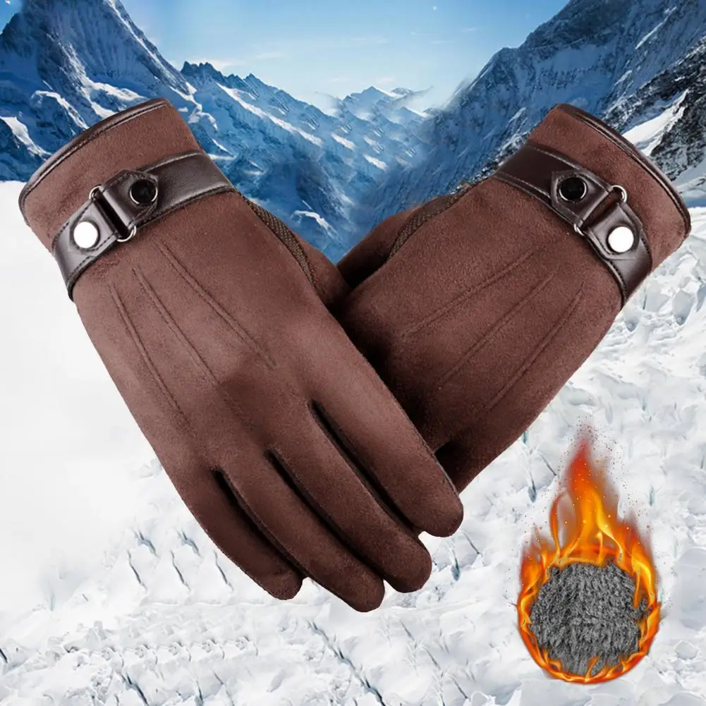 1 Pair Men Gloves Thickened Plush Lining Touch Screen Anti-slip Windproof Keep Warm Solid Color Winter Motorcycle Ski Snow Snowb
1 Pair Men Gloves Thickened Plush Lining Touch Screen Anti-slip Windproof Keep Warm Solid Color Winter Motorcycle Ski Snow Snowb