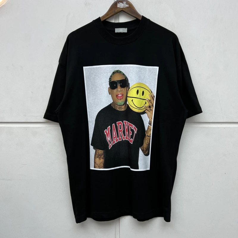 Rodman Big Bug Fashion Smiley print T-shirt Loose fashion men and women hip hop high street short sleeve men
Rodman Big Bug Fashion Smiley print T-shirt Loose fashion men and women hip hop high street short sleeve men