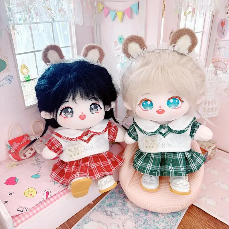 2 types 20cm Plush Doll JK College Dress Doll Accessories Birthday Present Replaceable Clothes Toy Gift Movie Star Idol Dolls
2 types 20cm Plush Doll JK College Dress Doll Accessories Birthday Present Replaceable Clothes Toy Gift Movie Star Idol Dolls