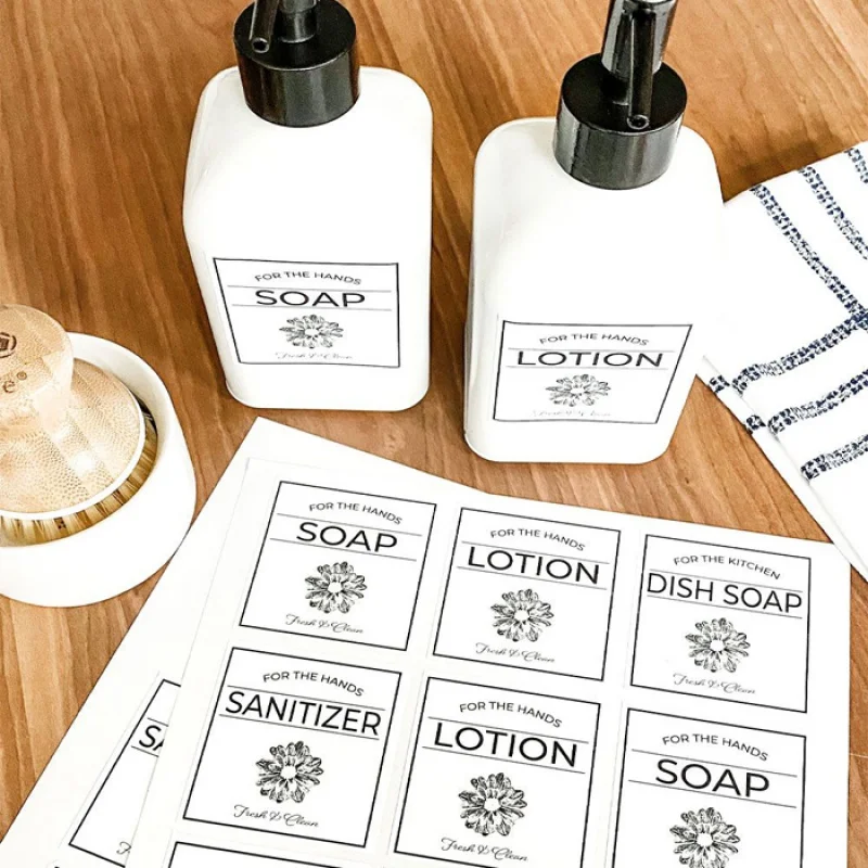 custom print vinyl adhesive printer label paper product sticker white bottle hand soap labels
custom print vinyl adhesive printer label paper product sticker white bottle hand soap labels