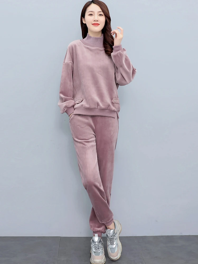 Зимний плотный бархатный женский спортивный костюм, спортивный костюм, Свободный теплый свитер + штаны, беговые джоггеры, фитнес-тренировки...
Зимний плотный бархатный женский спортивный костюм, спортивный костюм, Свободный теплый свитер + штаны, беговые джоггеры, фитнес-тренировки...