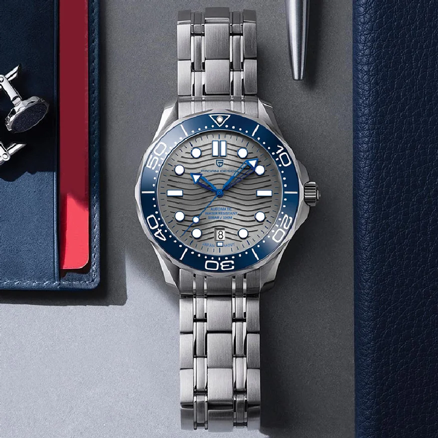 2022 New PAGANI DESIGN Wave Men Mechanical watch Luxury Automatic Watch for men NH35 Sapphire crystal Dive wristwatch clock man
2022 New PAGANI DESIGN Wave Men Mechanical watch Luxury Automatic Watch for men NH35 Sapphire crystal Dive wristwatch clock man