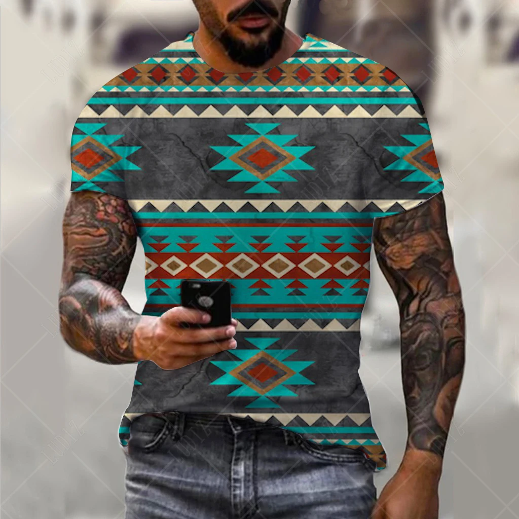 Ethnic Style 3D Print Men's Tribal Style T-shirt Crew Neck Loose Streetwear Tees Summer Casual Short Sleeve Tops Mans Clothing
Ethnic Style 3D Print Men's Tribal Style T-shirt Crew Neck Loose Streetwear Tees Summer Casual Short Sleeve Tops Mans Clothing