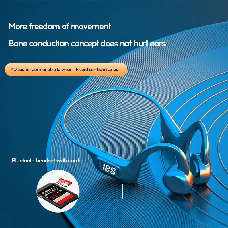 New Product TG06 Wireless Bluetooth Headset LED Power Digital Display Ear Mounted Sports Running Concept Bone Conduction
New Product TG06 Wireless Bluetooth Headset LED Power Digital Display Ear Mounted Sports Running Concept Bone Conduction