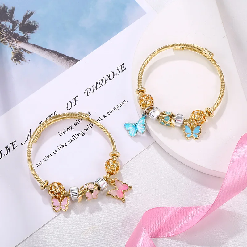 Fashion Butterfly Imitation Crystal Beads Bracelet for Women Elastic Adjustable Charm Bracelet Friendship Jewelry Accessories
Fashion Butterfly Imitation Crystal Beads Bracelet for Women Elastic Adjustable Charm Bracelet Friendship Jewelry Accessories