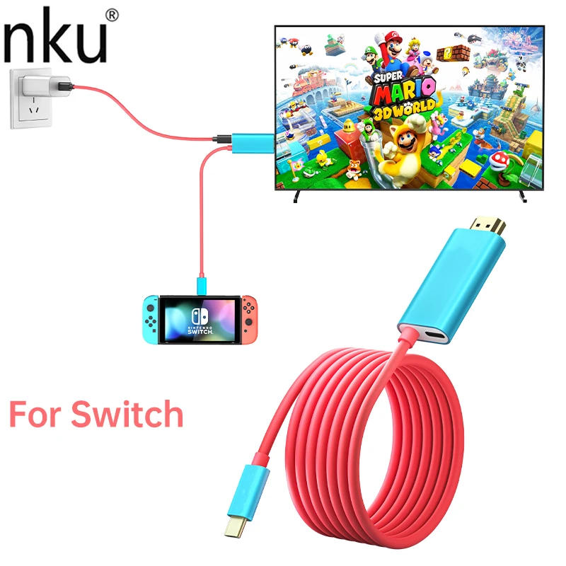 Nku 2m USB Type-C to HDMI-Compatible 4K Cable for TV Docking Mode for Nintendo Switch Steam Deck Samsung Dex Station Macbook PC
Nku 2m USB Type-C to HDMI-Compatible 4K Cable for TV Docking Mode for Nintendo Switch Steam Deck Samsung Dex Station Macbook PC