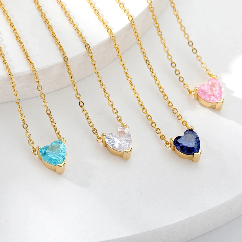 Designer Runway PVD 18K Gold Plated Stainless Steel Jewelry Single Cut CZ Diamond Love Heart Pendant Necklace for Women
Designer Runway PVD 18K Gold Plated Stainless Steel Jewelry Single Cut CZ Diamond Love Heart Pendant Necklace for Women