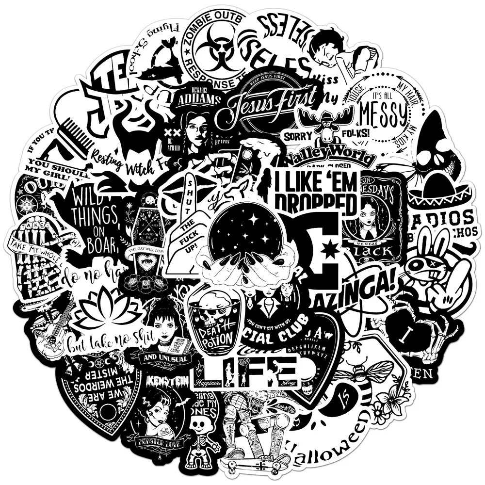 10/30/50PCS Black and White Punk Retro Graffiti Stickers Suitcase Notebook Scooter Water Cup Guitar Waterproof Sticker Wholesale
10/30/50PCS Black and White Punk Retro Graffiti Stickers Suitcase Notebook Scooter Water Cup Guitar Waterproof Sticker Wholesale