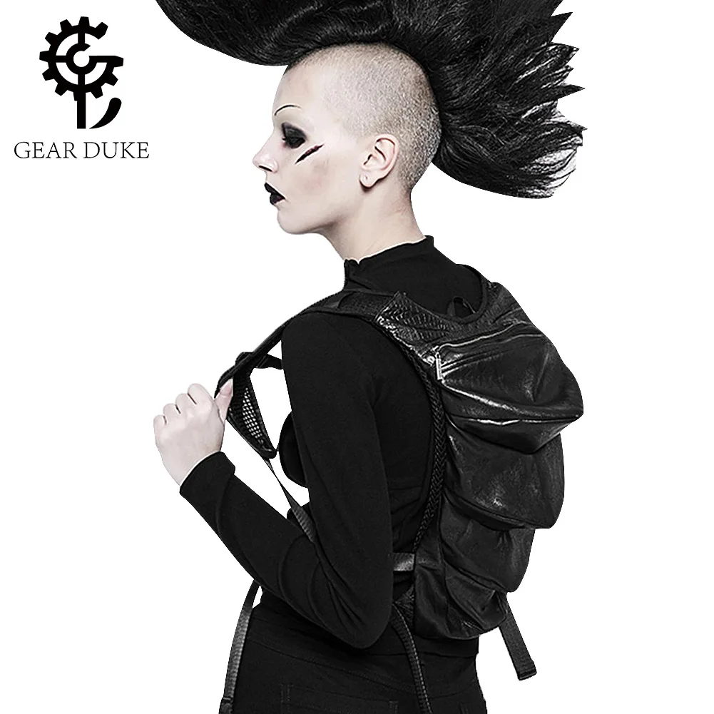 Woman Punk Rucksack Gear Duke Streampunk Shell Backpack Pu Net Patchwork Knapsack Motorcycle Riding Equipment Multiple Wearing
Woman Punk Rucksack Gear Duke Streampunk Shell Backpack Pu Net Patchwork Knapsack Motorcycle Riding Equipment Multiple Wearing