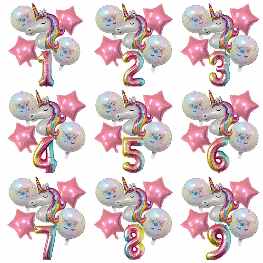 6pcs Unicorn Theme Party Number Balloons Wedding Birthday Decors Latex Balloon Kids Birthday Party Baby Shower Decor Supplies
6pcs Unicorn Theme Party Number Balloons Wedding Birthday Decors Latex Balloon Kids Birthday Party Baby Shower Decor Supplies