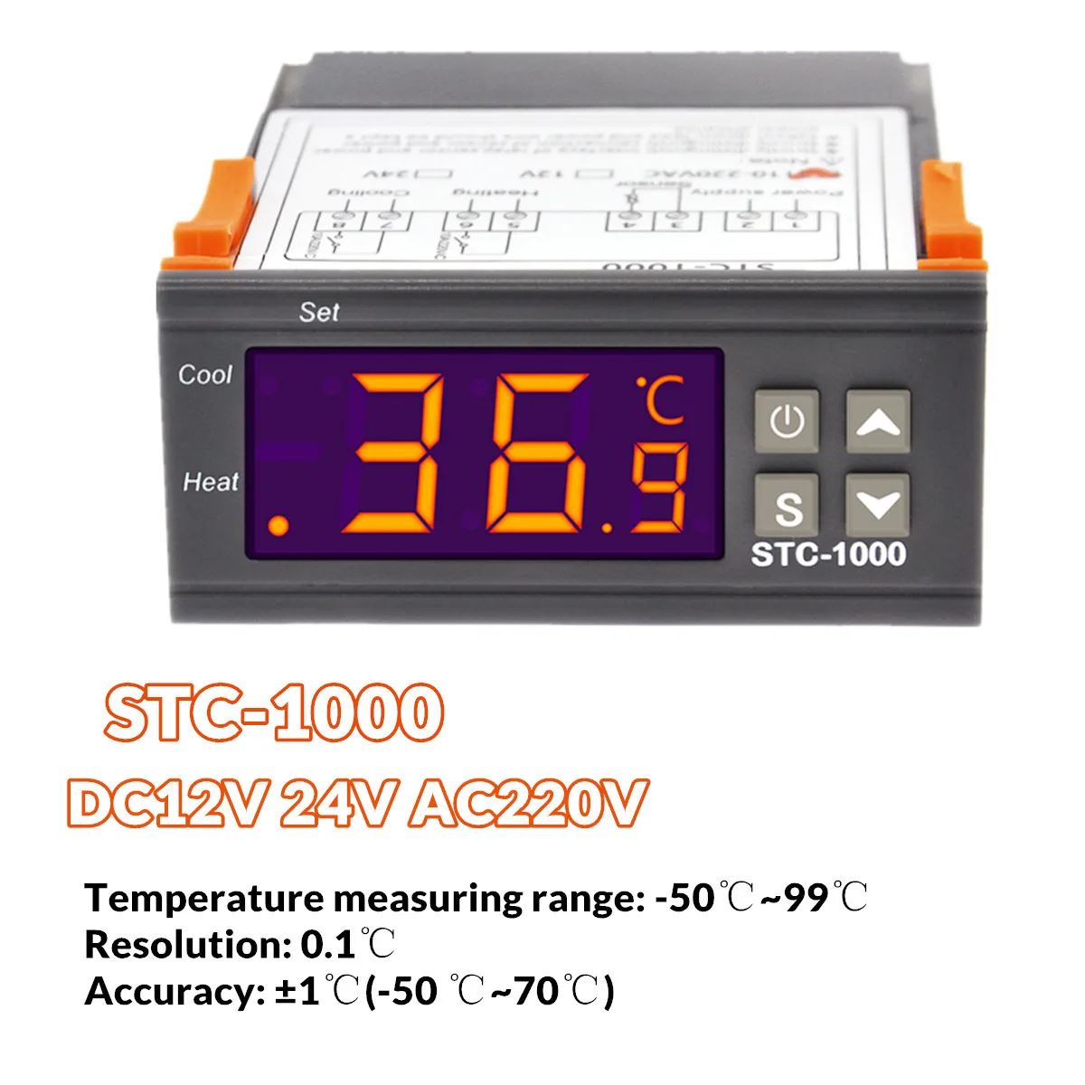 High Precision Micro Temperature Controller 220V Digital Thermostat Thermoregulator incubator Relay LED 10A Heating Cooling
High Precision Micro Temperature Controller 220V Digital Thermostat Thermoregulator incubator Relay LED 10A Heating Cooling