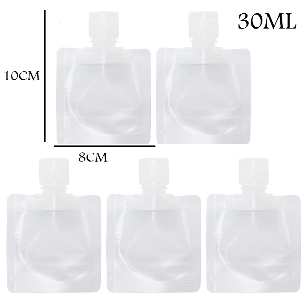 5Pcs 30/50/100ml Plastic Clear Liquid Bag Shampoo Makeup Fluid Sub Bottle Portable Travel Refillable Pouches Dispenser Packaging
5Pcs 30/50/100ml Plastic Clear Liquid Bag Shampoo Makeup Fluid Sub Bottle Portable Travel Refillable Pouches Dispenser Packaging