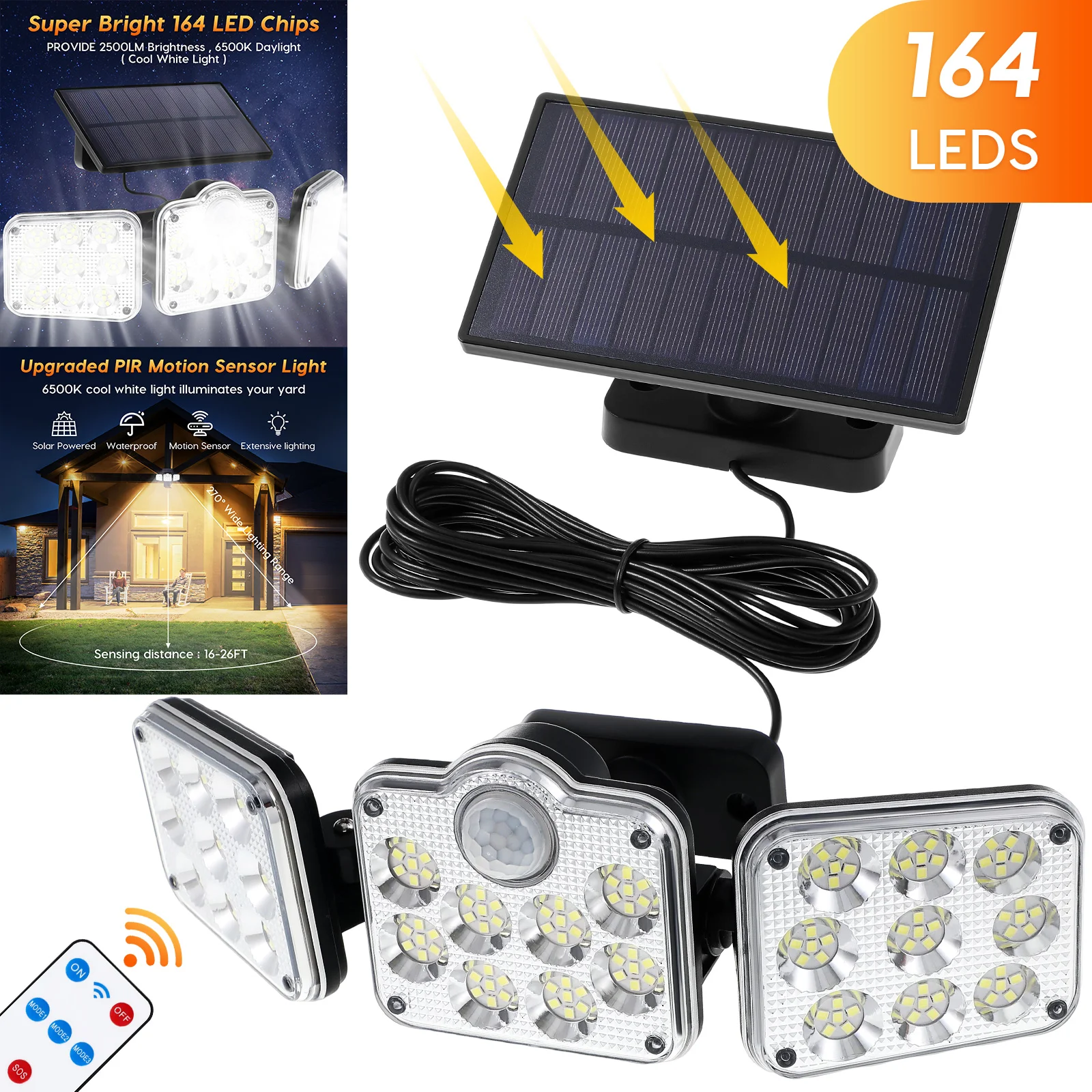 Solar Light Motion Lights Outdoor Remote Wall Lantern Spotlights Outdoors Security
Solar Light Motion Lights Outdoor Remote Wall Lantern Spotlights Outdoors Security