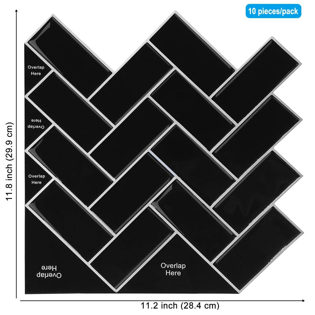 Home Decor 12x12 Inch Self Adhesive Waterproof Kitchen Backsplash Wallpaper Herringbone Wall Tile Stickers --10 Sheets
Home Decor 12x12 Inch Self Adhesive Waterproof Kitchen Backsplash Wallpaper Herringbone Wall Tile Stickers --10 Sheets