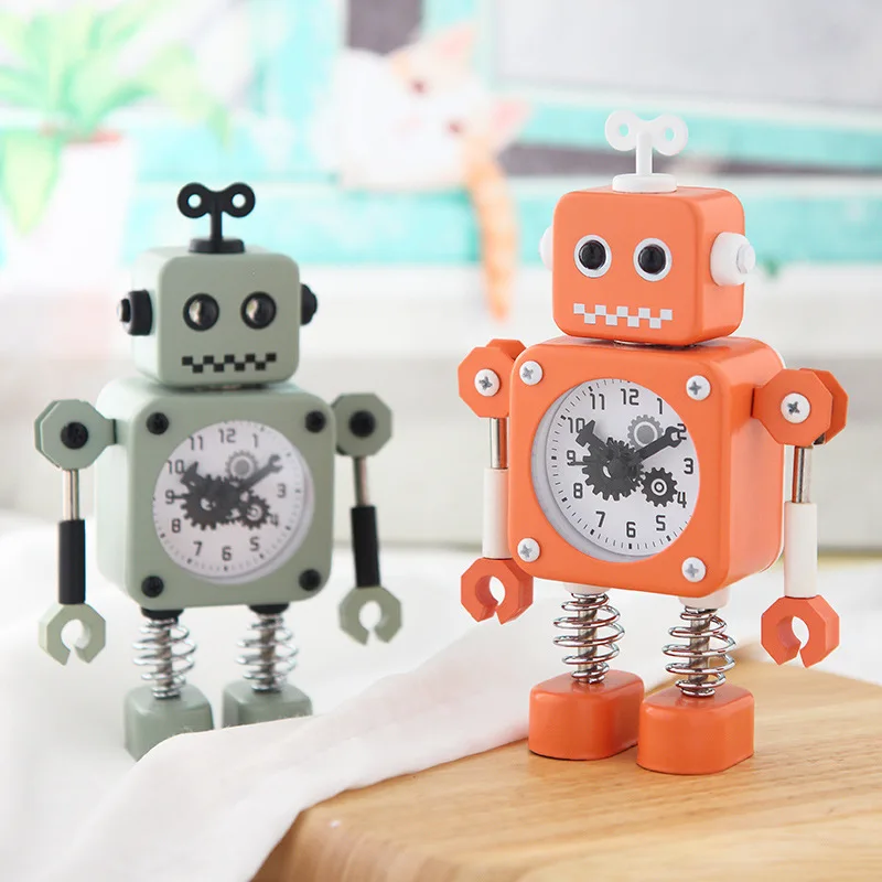 New Metal Robot Creative Students Mute Bedside Alarm Clock with Cute Cartoon Boys and Girls for Children
New Metal Robot Creative Students Mute Bedside Alarm Clock with Cute Cartoon Boys and Girls for Children