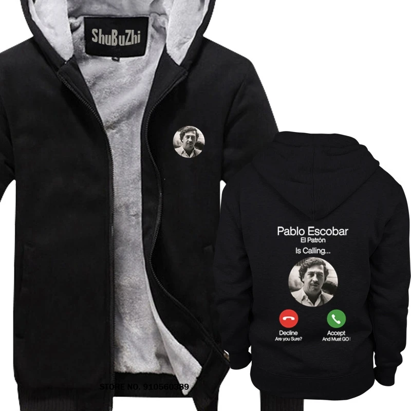 Pablo Escobar Calling Men's hoody El Patron Funny Telephone Tops Cotton O Neck coat winter hoody thick hoodies warm coat
Pablo Escobar Calling Men's hoody El Patron Funny Telephone Tops Cotton O Neck coat winter hoody thick hoodies warm coat