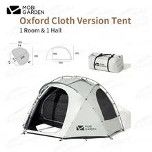 MOBI GARDEN 150D Oxford Cloth Waterproof Outdoor Camping Tent 5~8 People 10m² Large Space 1 Room 1 Hall Hiking Picnic Tent UV50+
