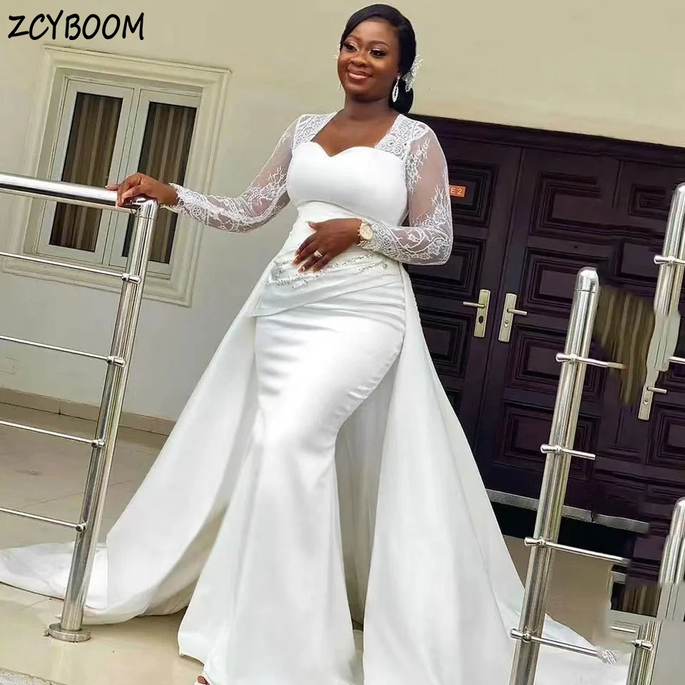 Elegant Sweetheart Lace Sequin White Wedding Dress 2024 Mermaid Floor Length Detachable Sweep Train Stain Zipper Bridal Gown
Elegant Sweetheart Lace Sequin White Wedding Dress 2024 Mermaid Floor Length Detachable Sweep Train Stain Zipper Bridal Gown