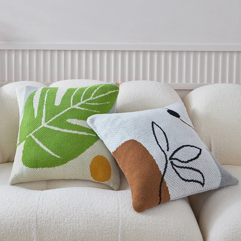 Leaves Cushion Cover 45x45cm Green Orange Knitted Pillow Cover Soft Block Home Decoration Living room Bedroom Sofa Bed Couch
Leaves Cushion Cover 45x45cm Green Orange Knitted Pillow Cover Soft Block Home Decoration Living room Bedroom Sofa Bed Couch