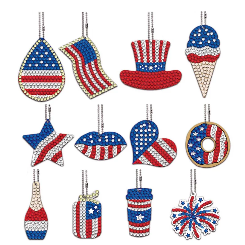 DIY Diamond Painting Keychain American Independence Day Flag Coffee Cup Beer Water Drop Fireworks Pendant Key Chain
DIY Diamond Painting Keychain American Independence Day Flag Coffee Cup Beer Water Drop Fireworks Pendant Key Chain