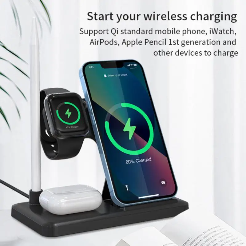 Foldable Charger 15w Wireless Charger Four-in-one Smart Phone Holder Fast Charger 4-chip
Foldable Charger 15w Wireless Charger Four-in-one Smart Phone Holder Fast Charger 4-chip