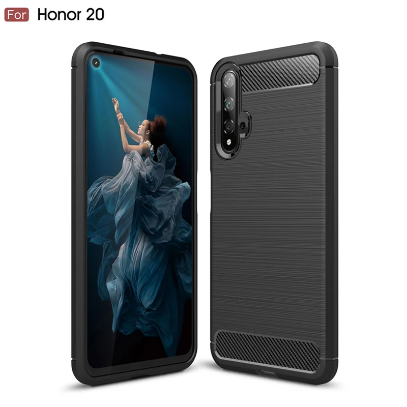 Carbon Fiber Soft Phone Case For Honor 20 Shockproof Silicone Case for honor20 Huawei TPU Back Cover Coque Fundas
Carbon Fiber Soft Phone Case For Honor 20 Shockproof Silicone Case for honor20 Huawei TPU Back Cover Coque Fundas