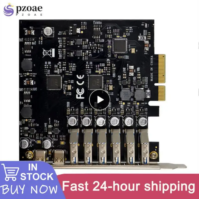 Pci-e X4 To 2 Type C Pci-e X4 To 2 Type C Expansion Card 6 Slots Usb3.1 Pci Express Controller Computer Expansion Card Adapter
Pci-e X4 To 2 Type C Pci-e X4 To 2 Type C Expansion Card 6 Slots Usb3.1 Pci Express Controller Computer Expansion Card Adapter
