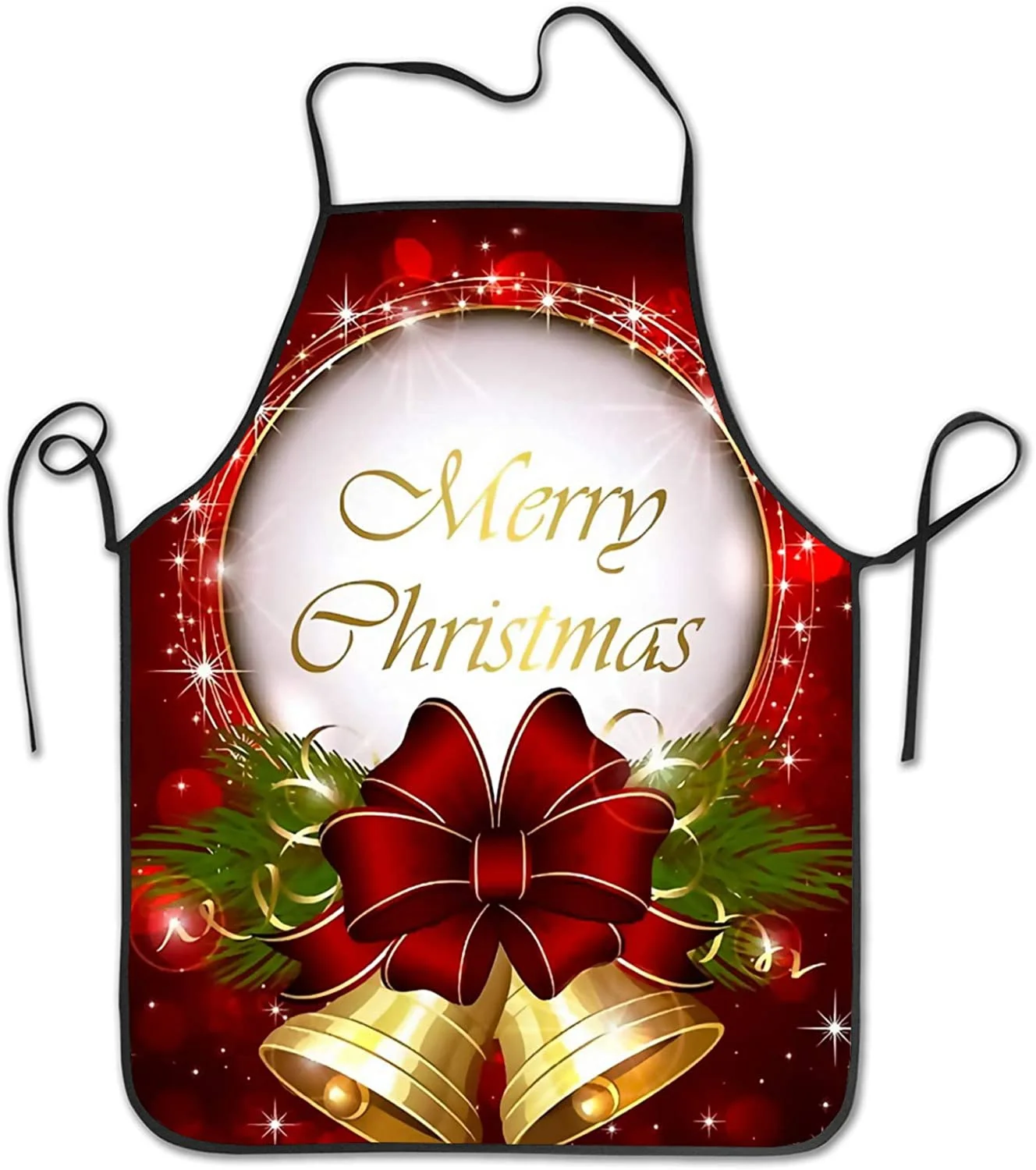 Merry Christmas Christmas Bells, Bow and Snowflakes Bib Apron, for Family Friends Unisex
Merry Christmas Christmas Bells, Bow and Snowflakes Bib Apron, for Family Friends Unisex