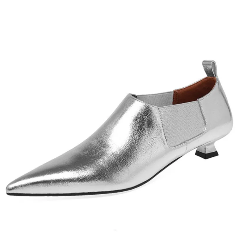 Dilalula Autumn Winter Silver Women Ankle Boots Pointed Toe Low Heels Genuine Leather Office Ladies Shoes Woman Mature Elegant
Dilalula Autumn Winter Silver Women Ankle Boots Pointed Toe Low Heels Genuine Leather Office Ladies Shoes Woman Mature Elegant
