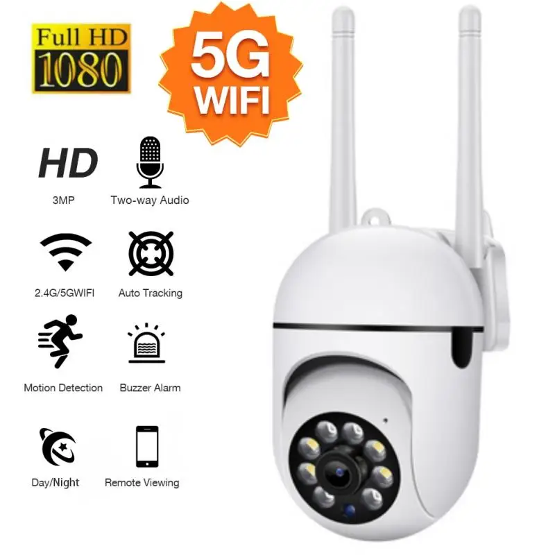 HD Wifi 2.4+5G Dual Frequency Camera Night Vision Full Color Automatic Human Tracking 4X Digital Zoom Video Security Monitor Ca
HD Wifi 2.4+5G Dual Frequency Camera Night Vision Full Color Automatic Human Tracking 4X Digital Zoom Video Security Monitor Ca