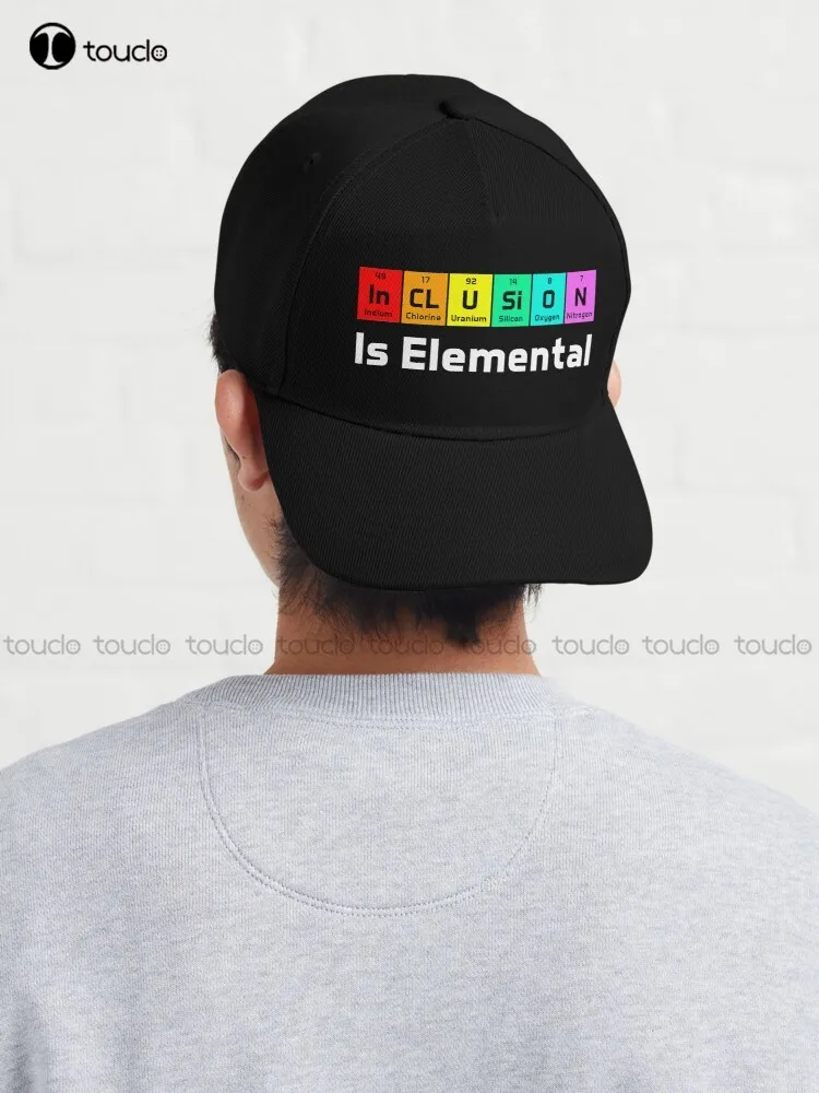 

Inclusion Is Elemental Lgbt Flag Gay Pride Dad Hat Black Hats For Men Hunting Camping Hiking Fishing Caps Custom Gift Denim Caps