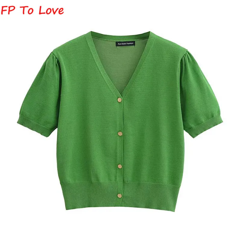 Женский однобортный трикотажный кардиган FP To Love, мягкий черный кардиган с коротким рукавом, цвет зеленый, лето 2022
Женский однобортный трикотажный кардиган FP To Love, мягкий черный кардиган с коротким рукавом, цвет зеленый, лето 2022