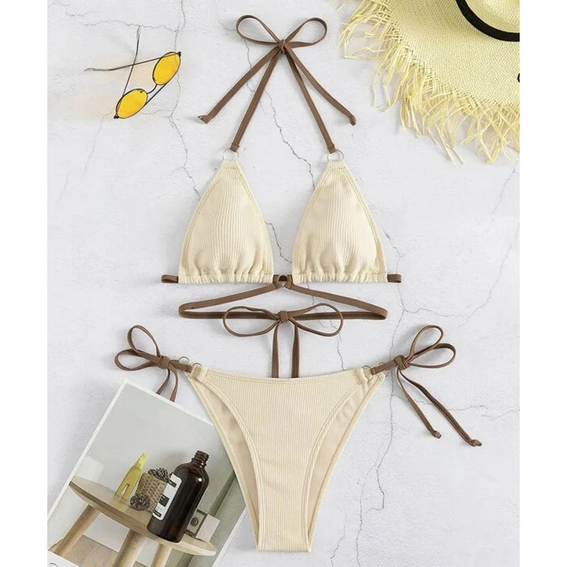 2023 Bikini Set Brazilian European And American New Swimwear Women's Sexy Solid Color Triangle Neckband High Waist Sea Clothes
2023 Bikini Set Brazilian European And American New Swimwear Women's Sexy Solid Color Triangle Neckband High Waist Sea Clothes