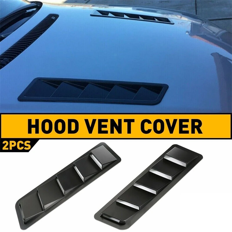 

Auto Hoods Vents Bonnet Cover Hood Scoop for Cars Cold Air Flow Intake Fitment Louvers Cooling Intakes Intake Vent Cover 2Pcs