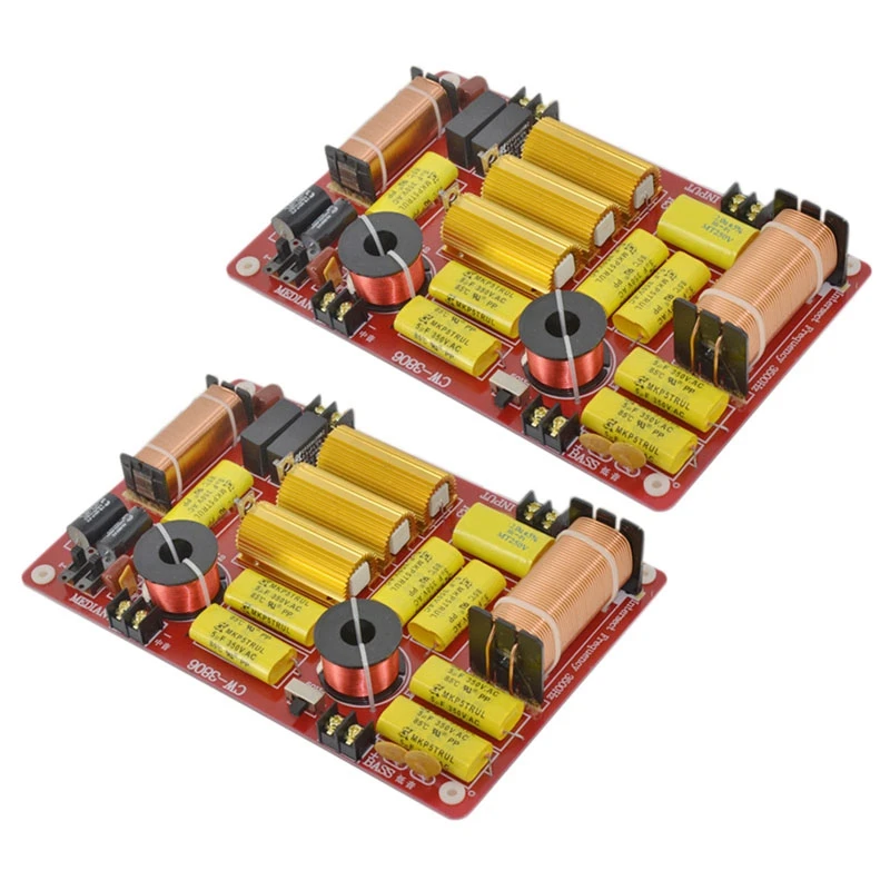2X 600W 3 Way Speaker Audio Frequency Divider 3 Unit Speaker Crossover For Car Home Audio System
2X 600W 3 Way Speaker Audio Frequency Divider 3 Unit Speaker Crossover For Car Home Audio System