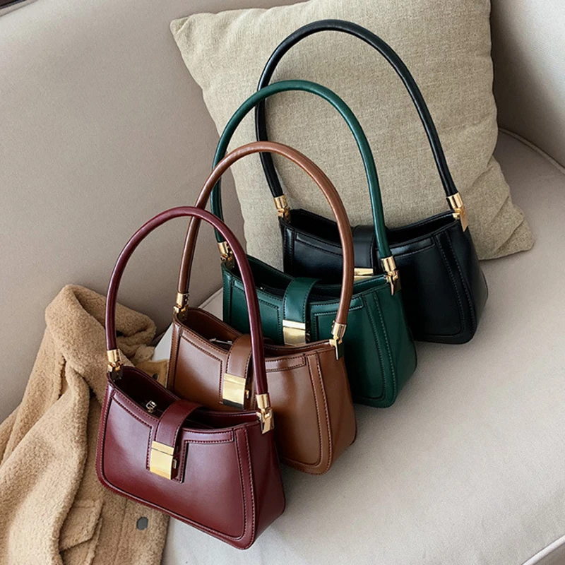 Women Fashion PU Leather Shoulder Bag Solid Color Female Underarm Handbag Casual Lock Lady Small Hand Bags
Women Fashion PU Leather Shoulder Bag Solid Color Female Underarm Handbag Casual Lock Lady Small Hand Bags