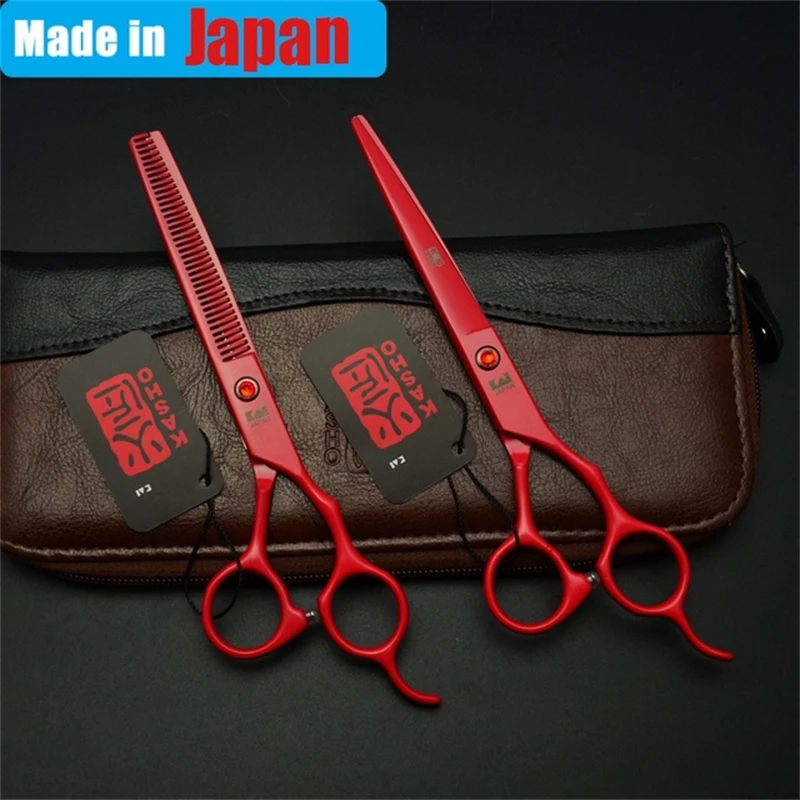 Professional Barber Hairdressing 6.0 Scissors Japan 440C Thinning Scissors Red Cutting Flat&Tooth Salon Shears Set 
Professional Barber Hairdressing 6.0 Scissors Japan 440C Thinning Scissors Red Cutting Flat&Tooth Salon Shears Set